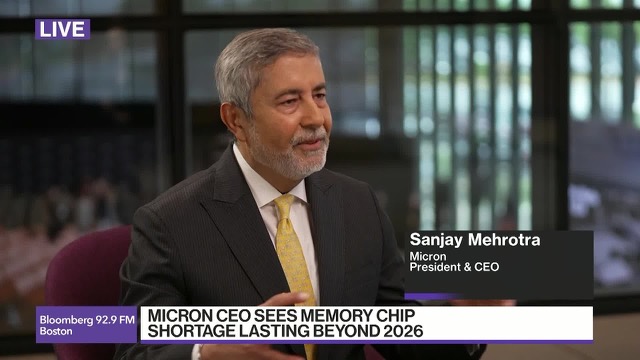 Micron CEO Sees Memory Chip Shortage Lasting Beyond 2026