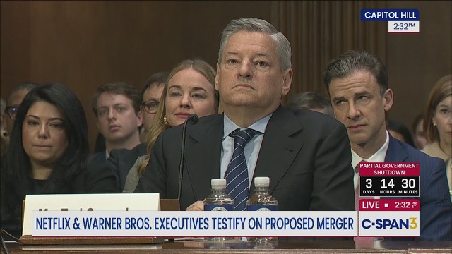 Netflix Co-CEO Ted Sarandos testifies on Proposed Acquisition of Warner Bros. before U.S. Senate