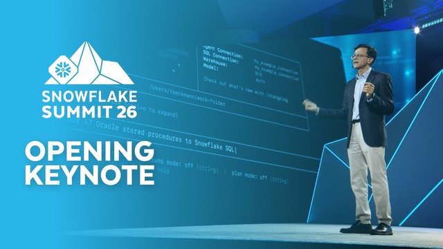 Snowflake Summit 2026 Opening Keynote With Sridhar Ramaswamy And Daniela Amodei